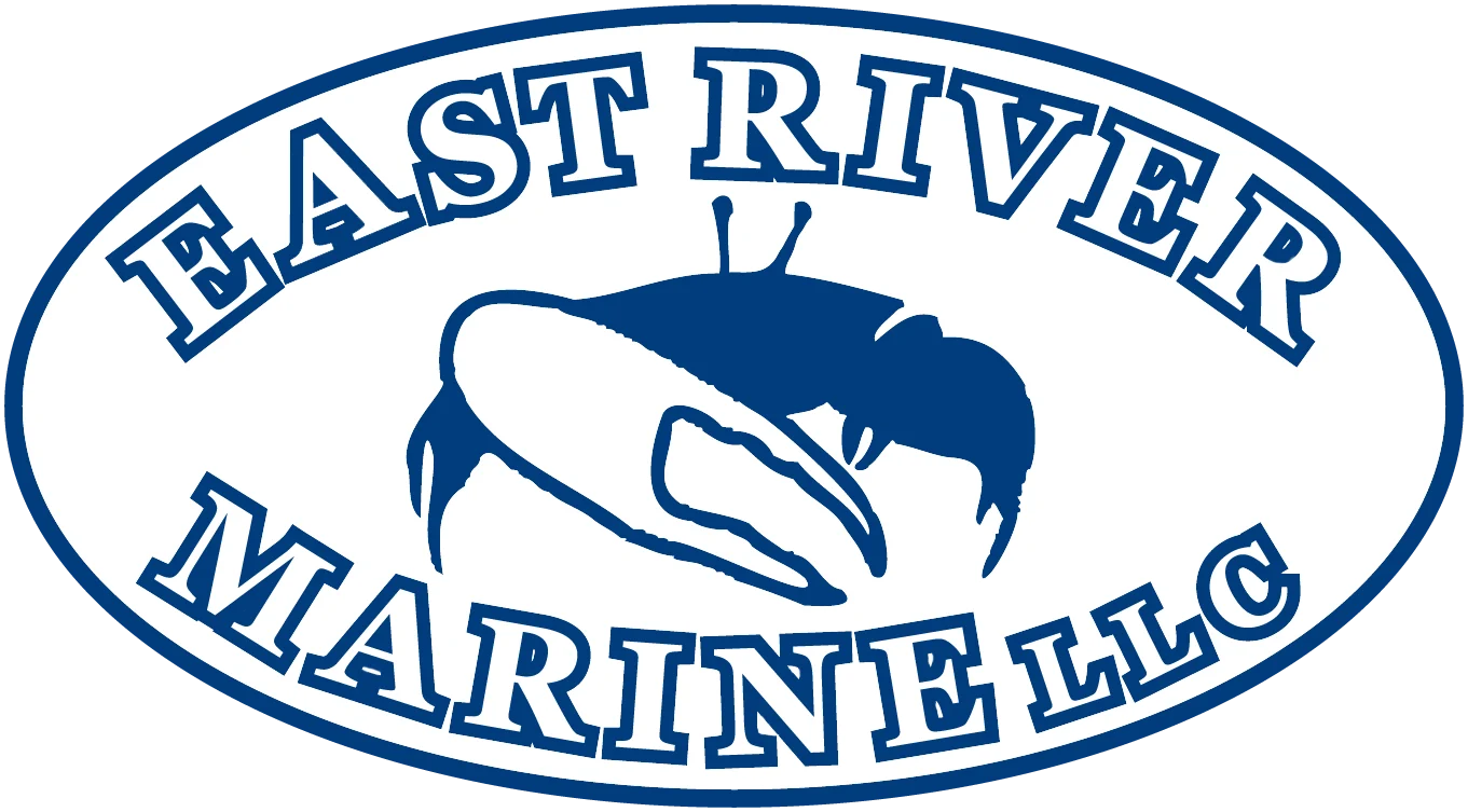 East River Marine White Logo